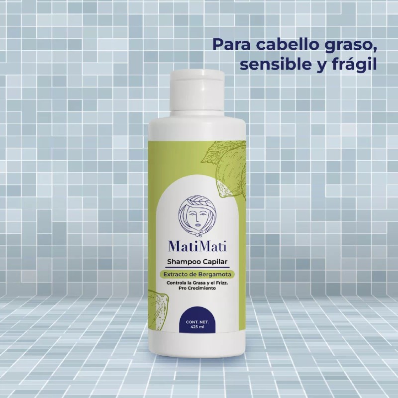 Matimati Shampoo Bergamota Procrecimiento Sin Sulfatos Matimati 425ml