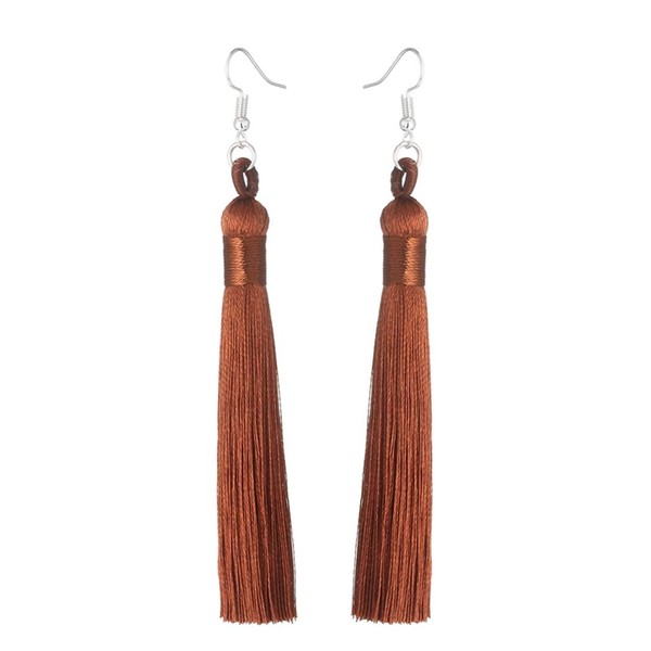 KLFrogPond Charms Boho Silk Thread Long Tassel Dangle Drop Fringe