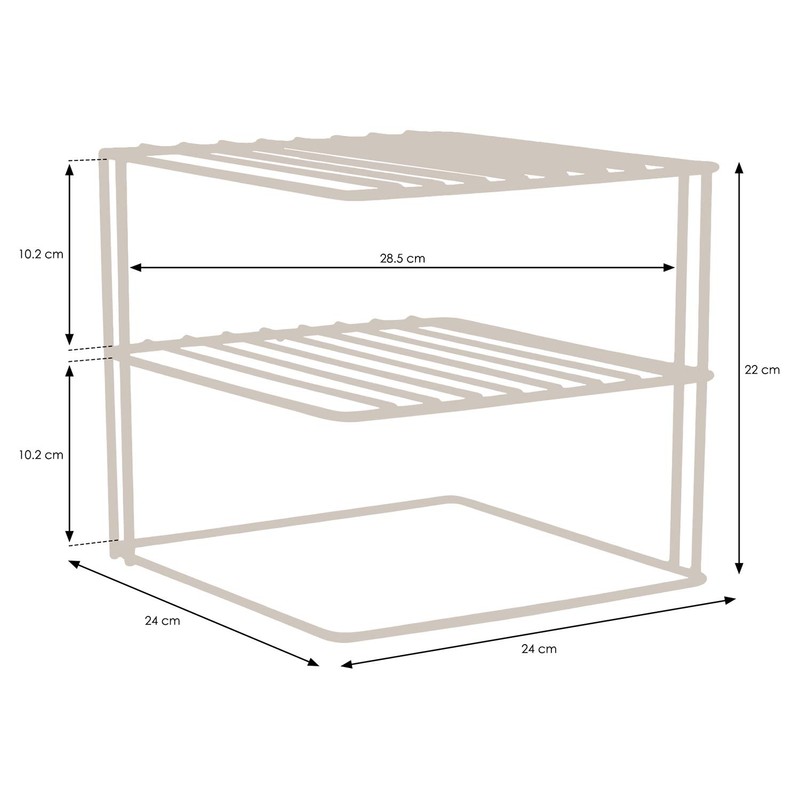 simplywire – 3 Tier Plate Rack - Kitchen Cupboard Organiser