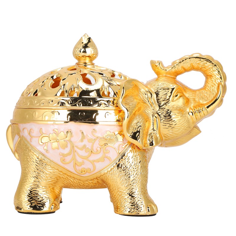 Elephant Shaped Incense Burner Aromatherapy Ornament for Living Room Entryway