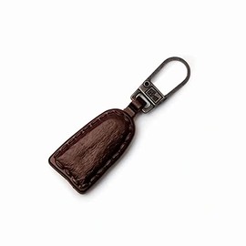 Prym Fashion Zipper Puller Leather Look Brown, Metallic, One Size