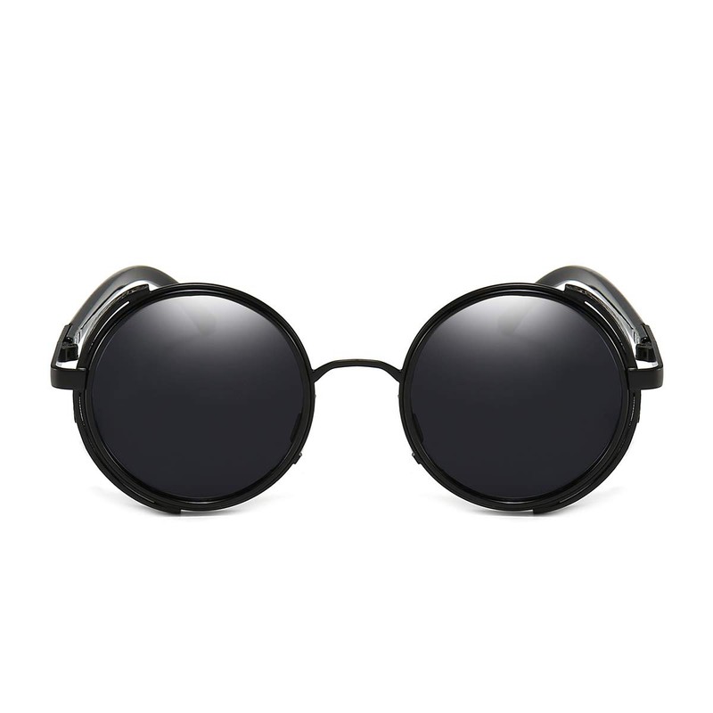 Dollger Steampunk - anteojos de sol redondas retro clásico con