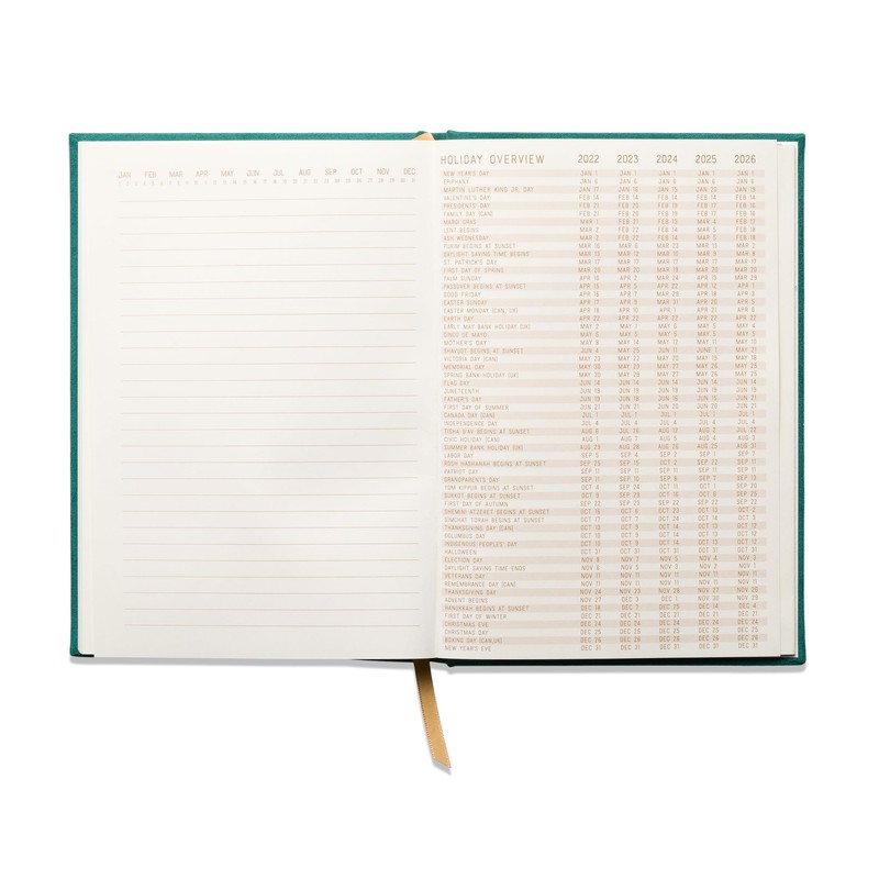 DesignWorks Ink Suede Journal Notebook with 160 Lined Pages, Ribbon