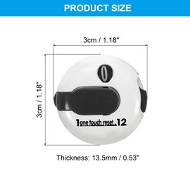 PATIKIL Golf Score Counter, Mini Golf Shot Stroke Attachment Counter Clicker Clip for Golfers Glove Bag, Black White