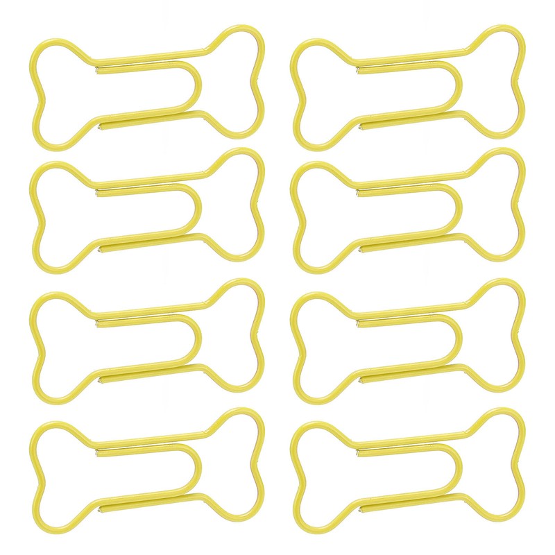 100pcs Colored Dog Bone Shape Paper Clips Black Lightweight Notebook