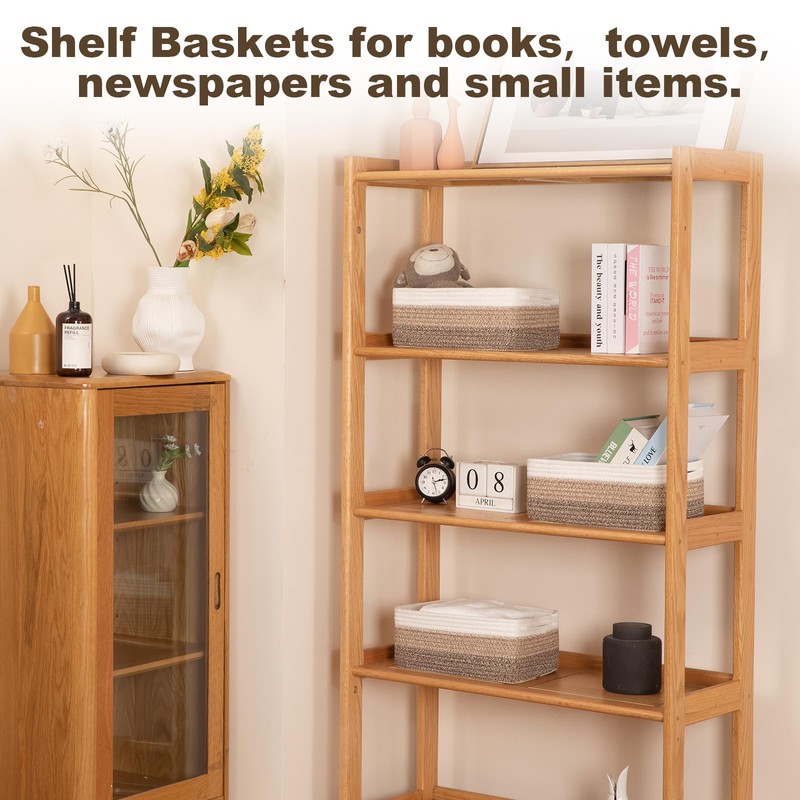 OIASKET 3 Pack Small Storage Baskets for Organizing, Cute Woven