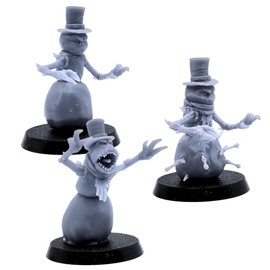 Forged Terrain Snowmen Miniature Figure Animated Snowman Artic 28mm Dungeons and Dragons Miniature Gaming, Collectable Fantasy Role Playing Tabletop Games
