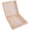 Small Square Decorative Wooden Box with Lid & Bolt Closure