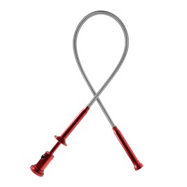 Flexible Claw Grabber Pickup Tool with Magnetic Bright LED Light,24.4in Long Magnetic Pickup Tool, Retractable Claw Grabbing Tool, Magnetic Grabber Tool with 2lb Pull Strength Pick Up Tool (Red)