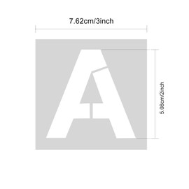 62 Pcs Numbers and Letters Stencils, Reusable Letters Numbers Template for DIY Drawing, Art Craft