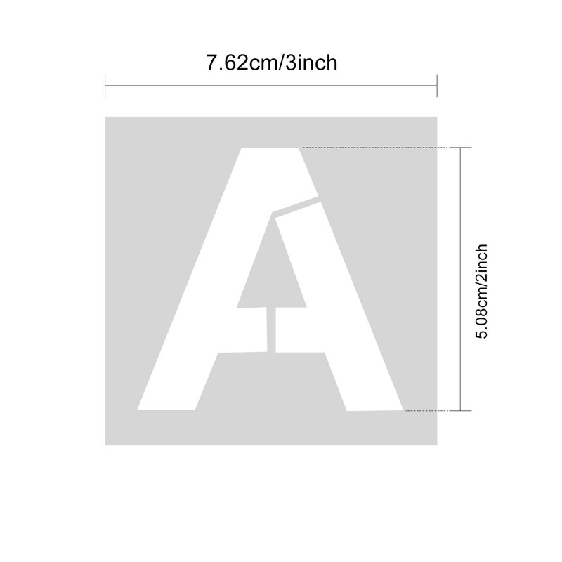 62 Pcs Numbers and Letters Stencils, Reusable Letters Numbers Template