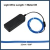 VekAuto 1 Meter/3ft Neon Glowing EL Wire Strip Blue Light