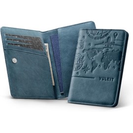 VULKIT Porta Pasaporte De Viaje Con Cierre Magnético RFID Blocking Cartera De Viaje Funda Para Pasaporte Funda Para Boarding Pass Fundamentos De Viaje