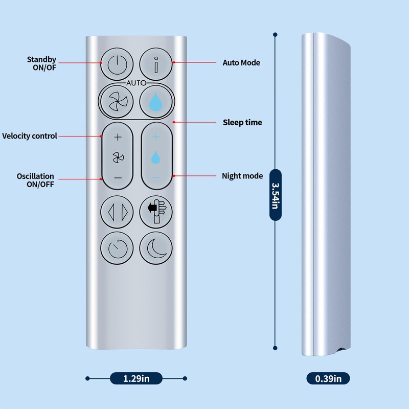 RETROSUN Replacement Fan Remote Control for Dyson Pure Humidify+Cool Tower