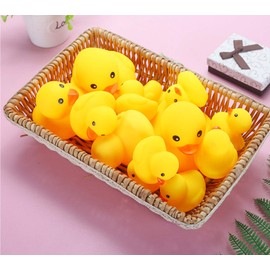 YUERFEILA Bath Duck Toys 30 PCS Mini Rubber Ducks Squeak and Float Duckies Baby Shower Toy Party Decoration for Toddlers Boys Girls(1.6'')