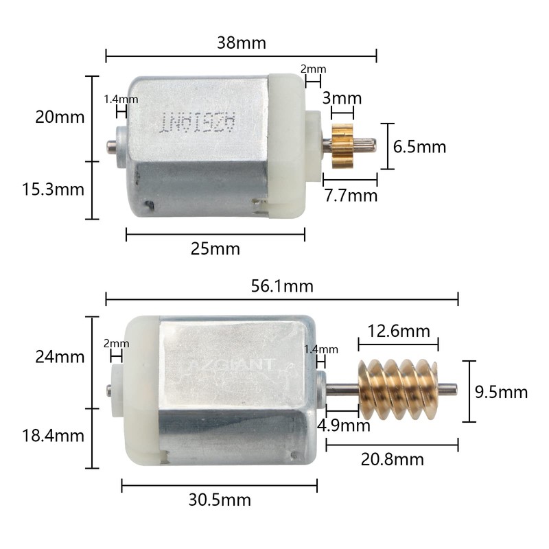 AZGIANT New Carbon Brush 12V Motor Repair for Car Door