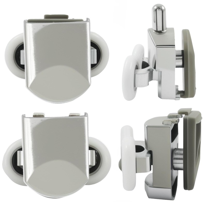 Litoexpe 8 Pcs Curved Shower Door Rollers Replacement, 23mm Aluminum