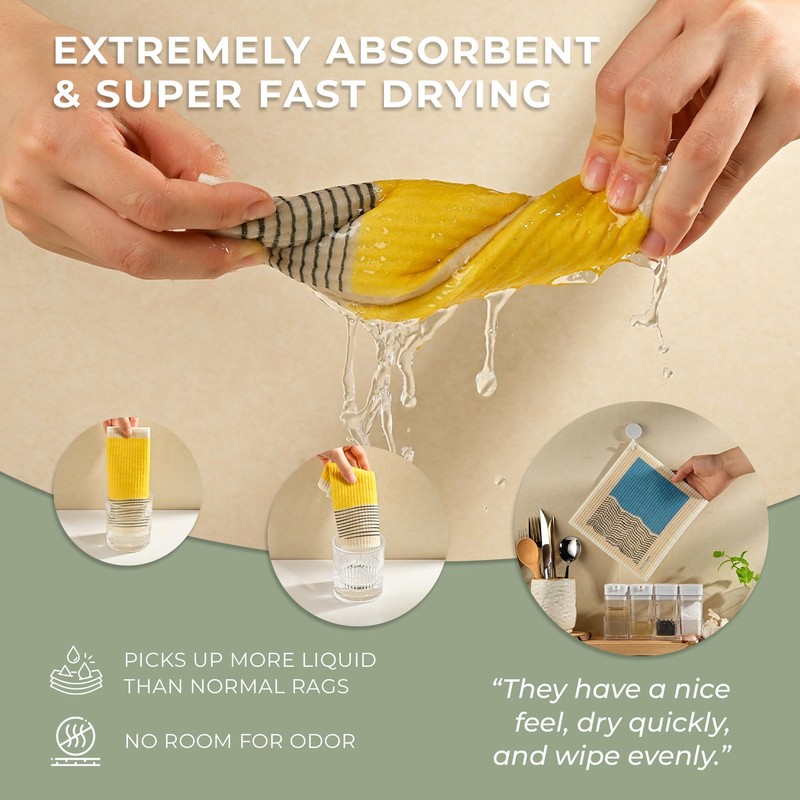 MAISONOVO Reusable Paper Towels Washable | Abstract Docle(A) Pack of