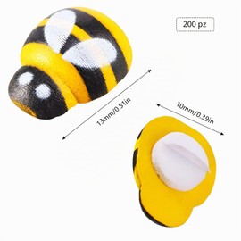 CYIOU 200 mini api in legno di api, decorazione in legno, con colla per fai da te (1 x 1,3 mm)