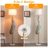 Giantex Floor Lamp with Coat Rack, 63" Tall Floor Lamp