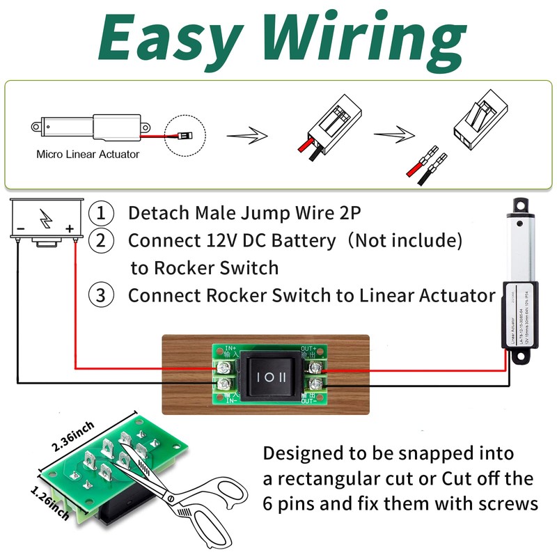 Micro Linear Actuator with Controller, 1.2" Stroke Small Electric Motion