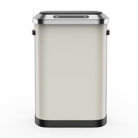 50L Smart automatic Trash Cans - Full Intelligent Sensor Kitchen Stainless - Color: White
