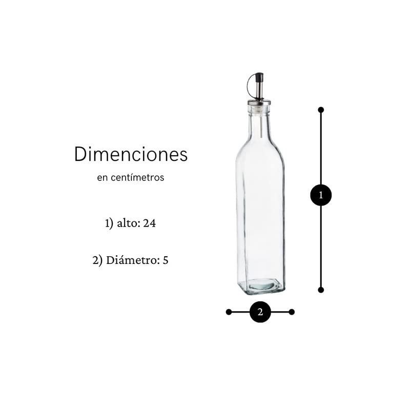 VITTORI | Set de 2 Vinagreras Cuadrada Lisa Chica