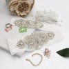 Conjunto Liguero De Encaje Elástico De Novia Con Cristal Per