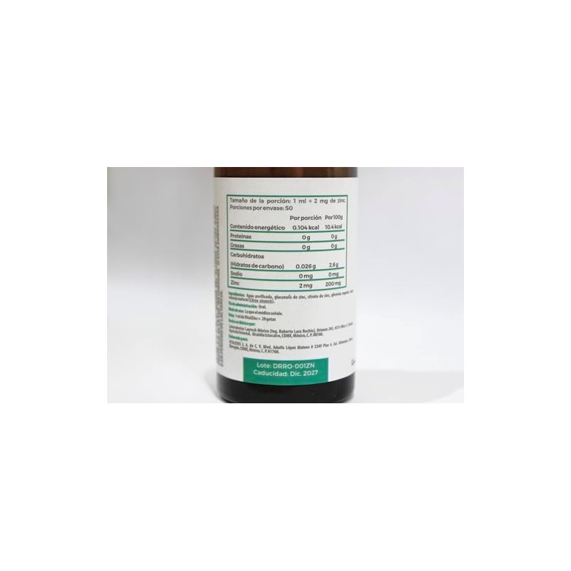 VitalZync Gluconato de Zinc Sabor Naranja 50 ml Suplemento Alimenticio