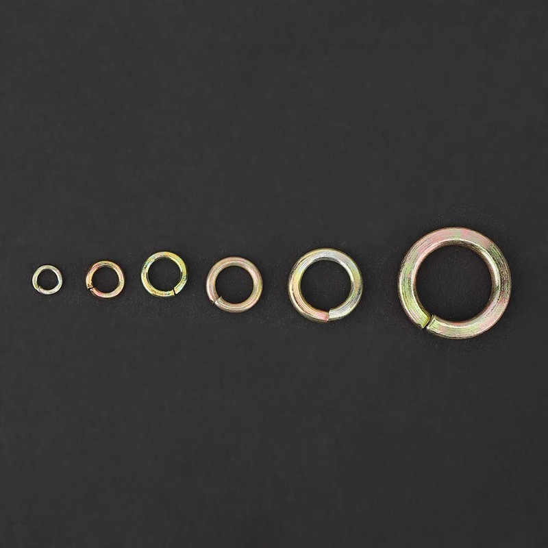 800 Piece Spring Ring Assortment for M3/M4/M5/M6/M7/M8 Spring Steel Pin