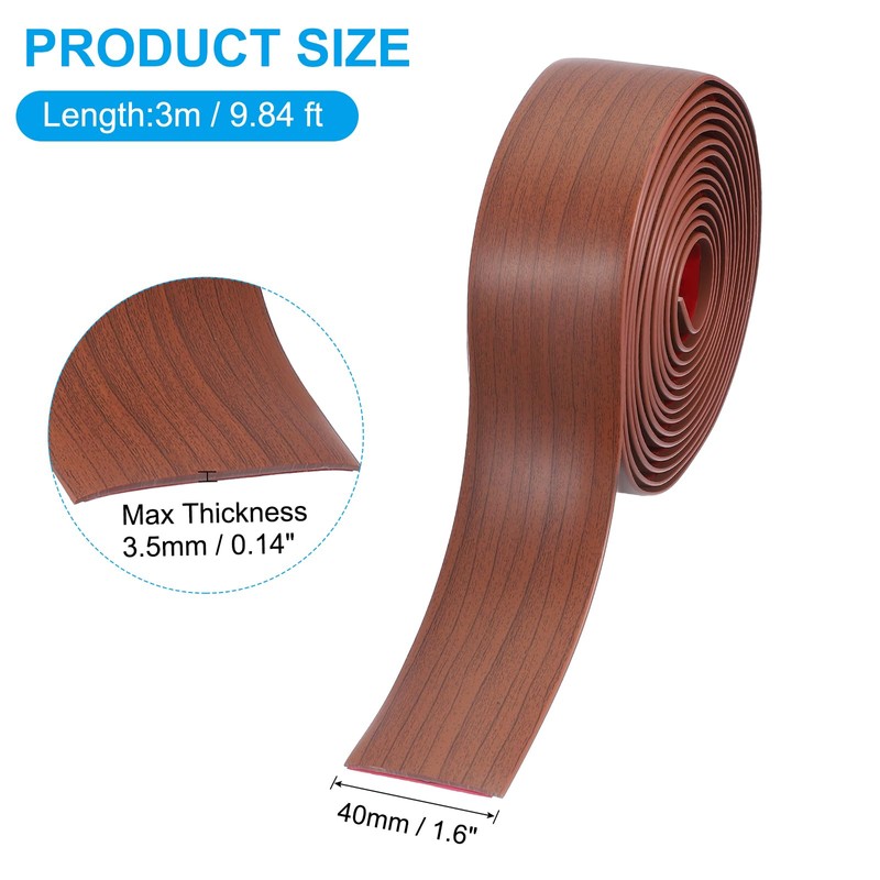 PATIKIL Self Adhesive Floor Transition Strip 10 ft x 1.6"