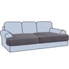 H.VERSAILTEX Stretch 2 Piece T Cushion Sofa Slipcovers Individually Sofa