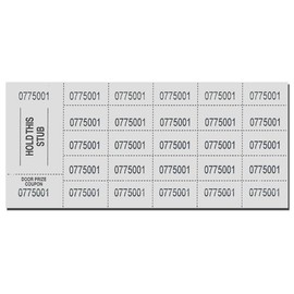 Auction Tickets - 500 Sheets - WHITE