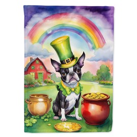 Caroline's Treasures DAC5500GF Boston Terrier St Patrick's Day Garden Flag Mailbox Flag Decorative Yard Flag Banner Outside Patio Artwork Yard Flower Beds, Garden Size, Multicolor
