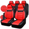 CAR PASS Leather Seat Covers Full Set Universal Water Resistant