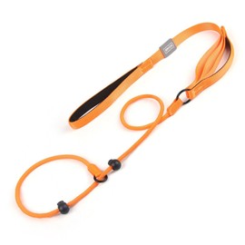 Dog Leash Slip Dog Leash Adjustable Slip Lead One-Piece Adjustable Dog Training Leash No Pull Training Lead Leashes and Collar P-Leash Pet Leash for Medium and Large Dog Orange