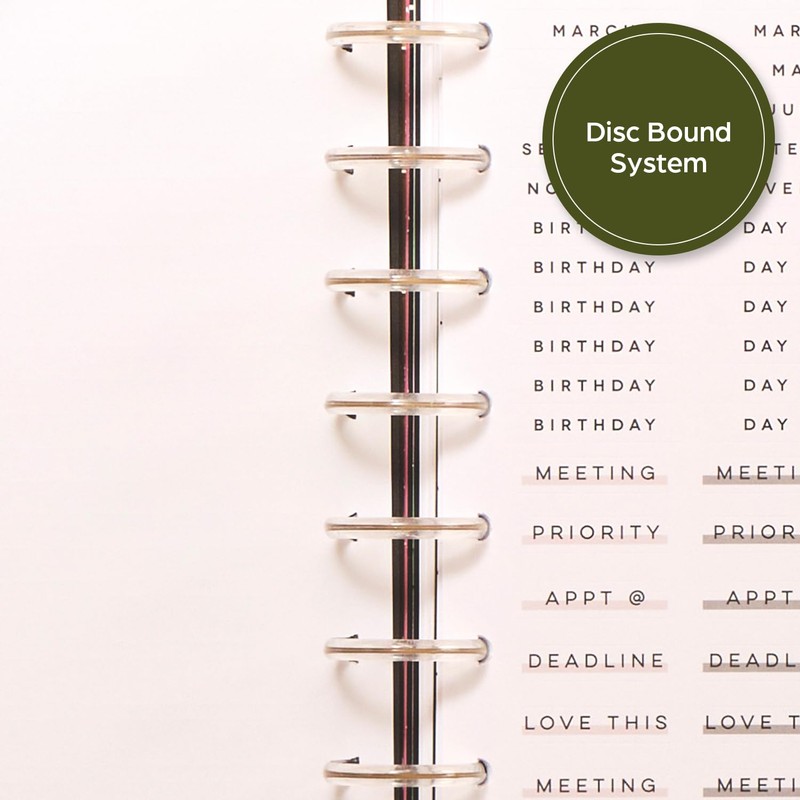Happy Planner Undated Plans + Notes Monthly Planner Notebook Journal,