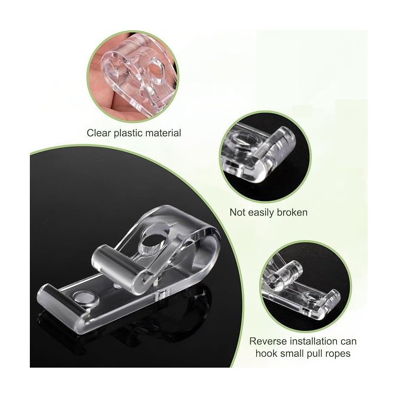 10Pcs Roller Shade Clear Safety Chain & Cord Guide Fixation