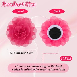 Sorcristy 10 PCS Dog Collar Flower Accessories Pet Charms, 3.15 Inch Colorful Pet Charms Puppy Pet Flower Collars for Dogs, Cats Grooming Accessories
