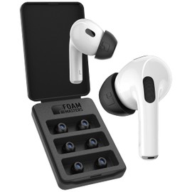 Foam Masters Ultra-Premium Memory Foam Ear Tips for AirPods Pro 1st & 2nd Gen | 3 Pairs | Black Magic Version 6.0 | Comfortable | Secure | Better Noise Cancellation | Replacement Buds