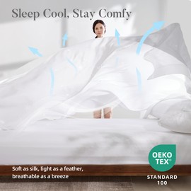 King Sheets Set - Cooling Bed Sheets Rayon Derived from Bamboo, 16 Inch Extra Deep Pocket King Sheet Set, Hotel Luxury Silky Soft Breathable Bedding Sheets & Pillowcases, 4 Piece