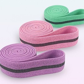 High-Elastic Yoga Belt Band (Economical) Stretching Resistance Band Pink 2ea