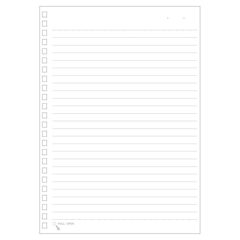 リヒトラブ ツイストノート 専用リーフ B6 21穴 B罫 10個セット