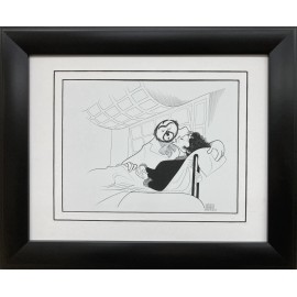 Al Hirschfeld "La Boheme - Pavarotti and Scotto '77" CUSTOM FRAMED ART Opera