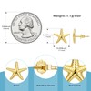 MUNDELL Plated 14K Gold Dainty Starfish Stud Earrings Minimalist Star