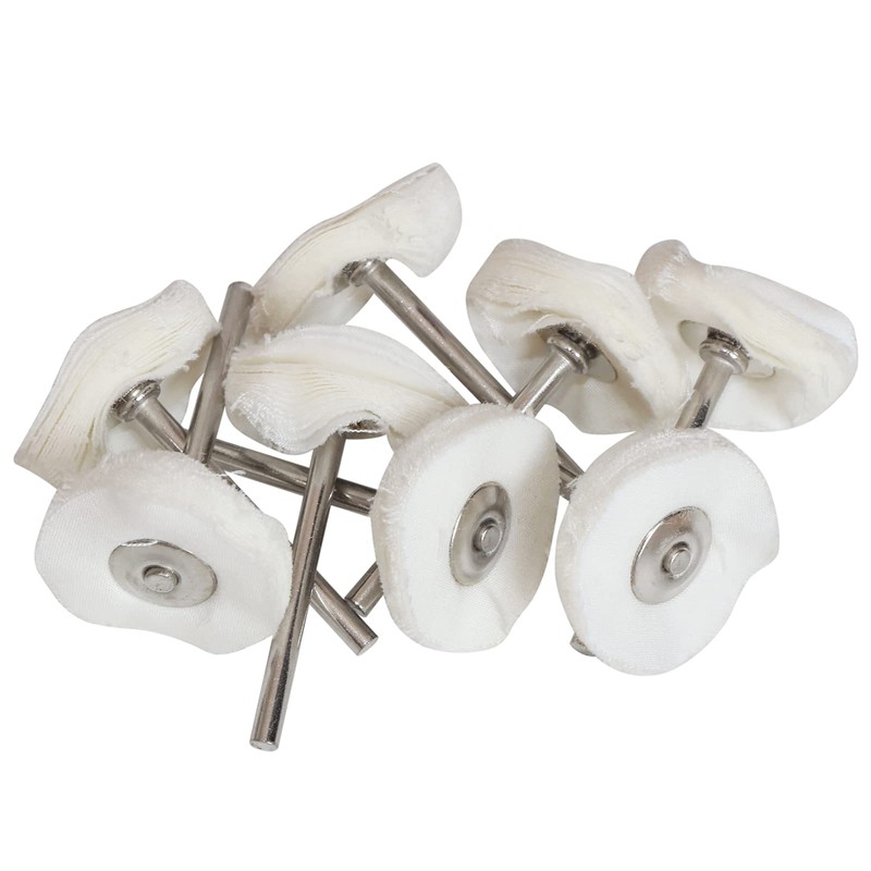 FPPO 1Inch Polishing Buffing Wheel Set,Wool Felt Cotton Mounted 3mm