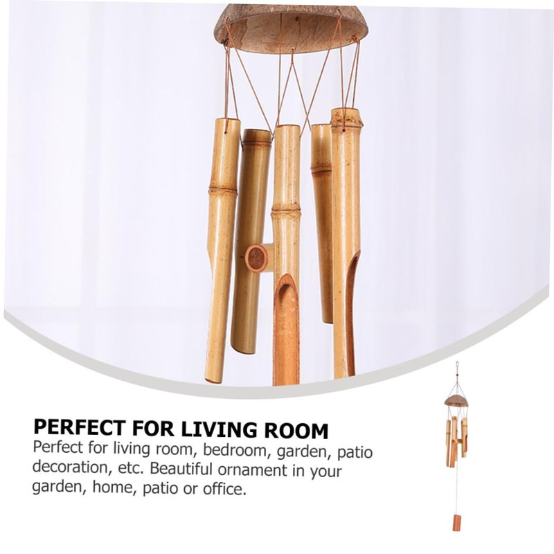 BESPORTBLE Elegant Coconut Shell Wind Chime Perfect Home Decor Hanging