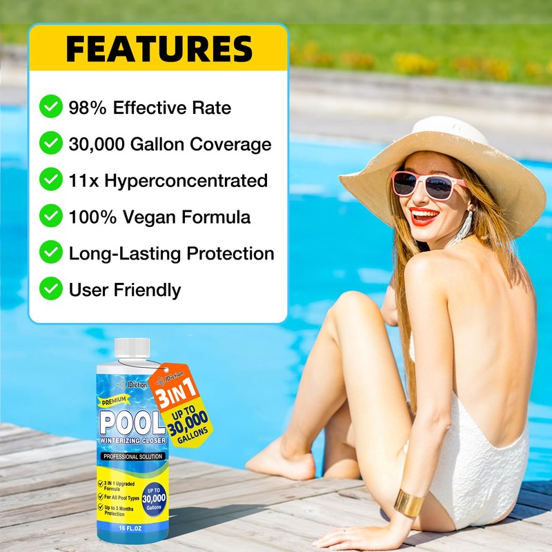 JDiction Winter Pool Closing Kit - 3 in 1 Pool
