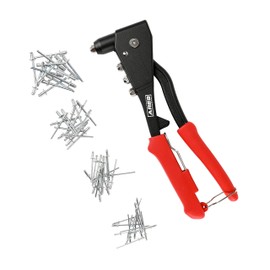 ARES 70017 - Professional Pop Rivet Gun with 60 Rivets - Rivet Sizes 3/32-inch, 1/8-inch, 5/32-inch, & 3/16-inch - Applications Include Sheet Metal, Automotive, and Duct Work