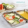 Navaris Breading Set Stainless Steel 3-Piece Set - 3 x